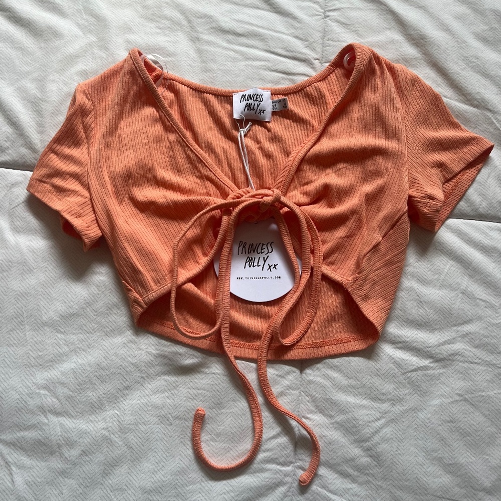 Cropped wrap top - Princess Polly